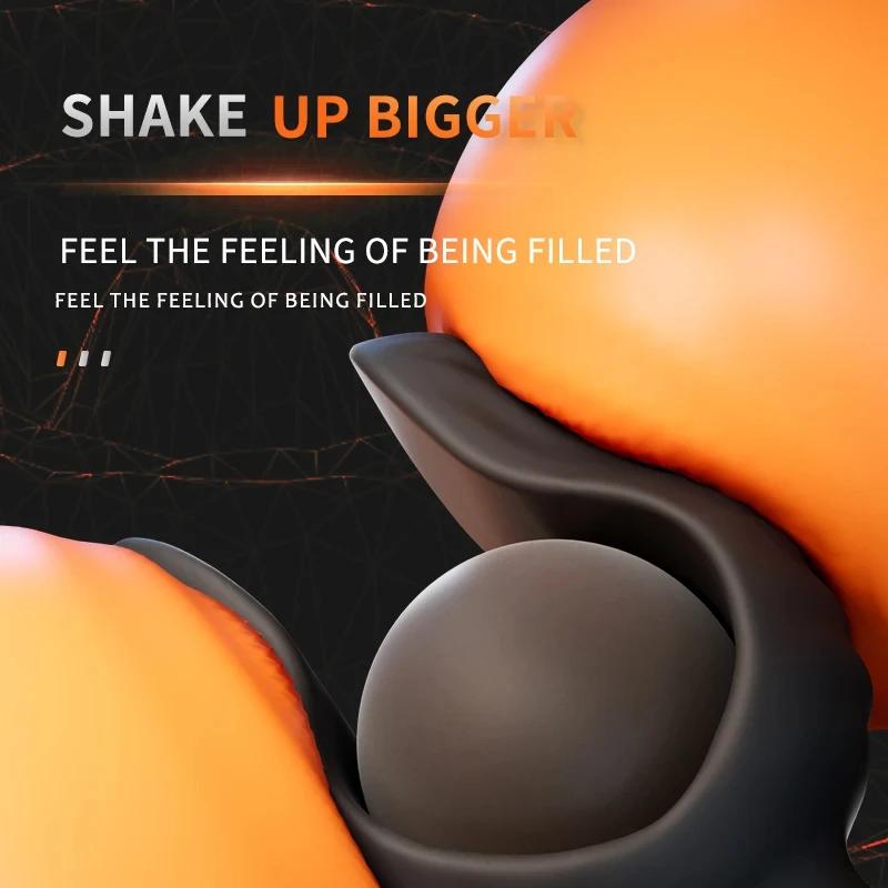 Inflatable Butt Plug Anal Vibrator Prostate Massager Vaginal Dilator G Spot Expansion Stimulator 10-Frequency Vibration Sex Toys Insert Vibrating Egg