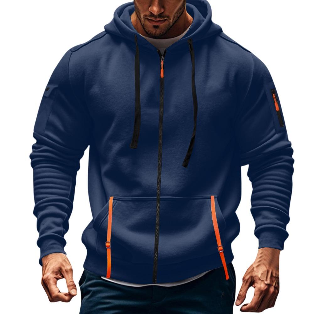 Men's Sportswear Y2K Trend Innovation Men's Hooded Sweatshirt New Multi-pocket Cardigan Fleece Sweatshirt Jacket