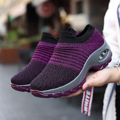 2025 Sommer neue Übergröße lässige Damen Schuhe Fliegenstrick atmungsaktiv weiche Sohle vielseitige Mutter Laufschuhe Außenhandelsschuhe