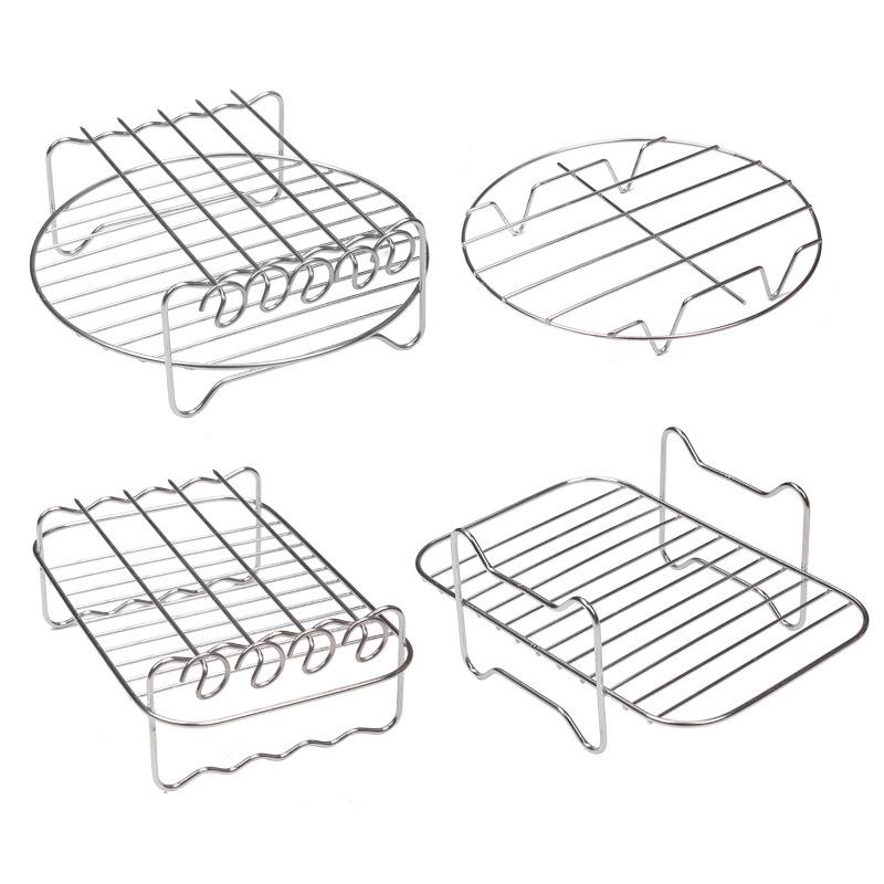 304 Stainless Steel Double-Layer Grill Skewers for Air Fryer