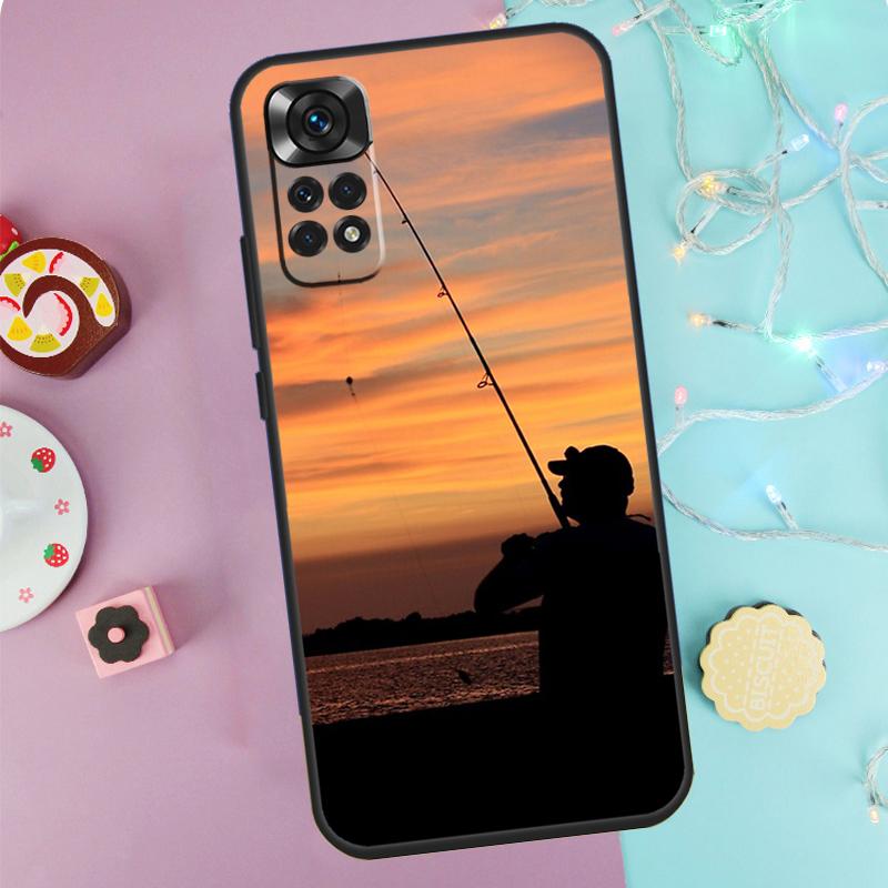 Funda Estuche para Caña de Pescar Para Xiaomi Redmi Note 14 Pro 9 10 11 12 13 9S 10S 11S 12S Redmi 14C 10C 12C 13C Cubierta