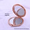 Double-Sided HD Portable Metal Makeup Mirror with Groove for DIY and Laser Engraving