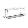 BBQ Rib Mesh Clip with Drip Pan BBQ Shelf Barbecue Accessories Grill Holder Chicken Wing Leg Rack