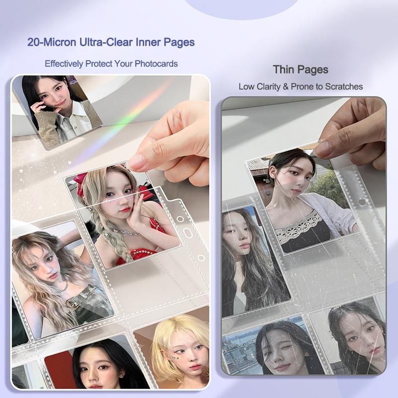 9 Spaces Binder Photocards Large Photo Albums for Cards 9 Grids Kpop Cards Packaging Supplies Idol Cards Albums