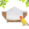 Clear Window Birds Feeder Squirrel-Proof Bird Feeding Trays Bird Food Container  for Sparrow