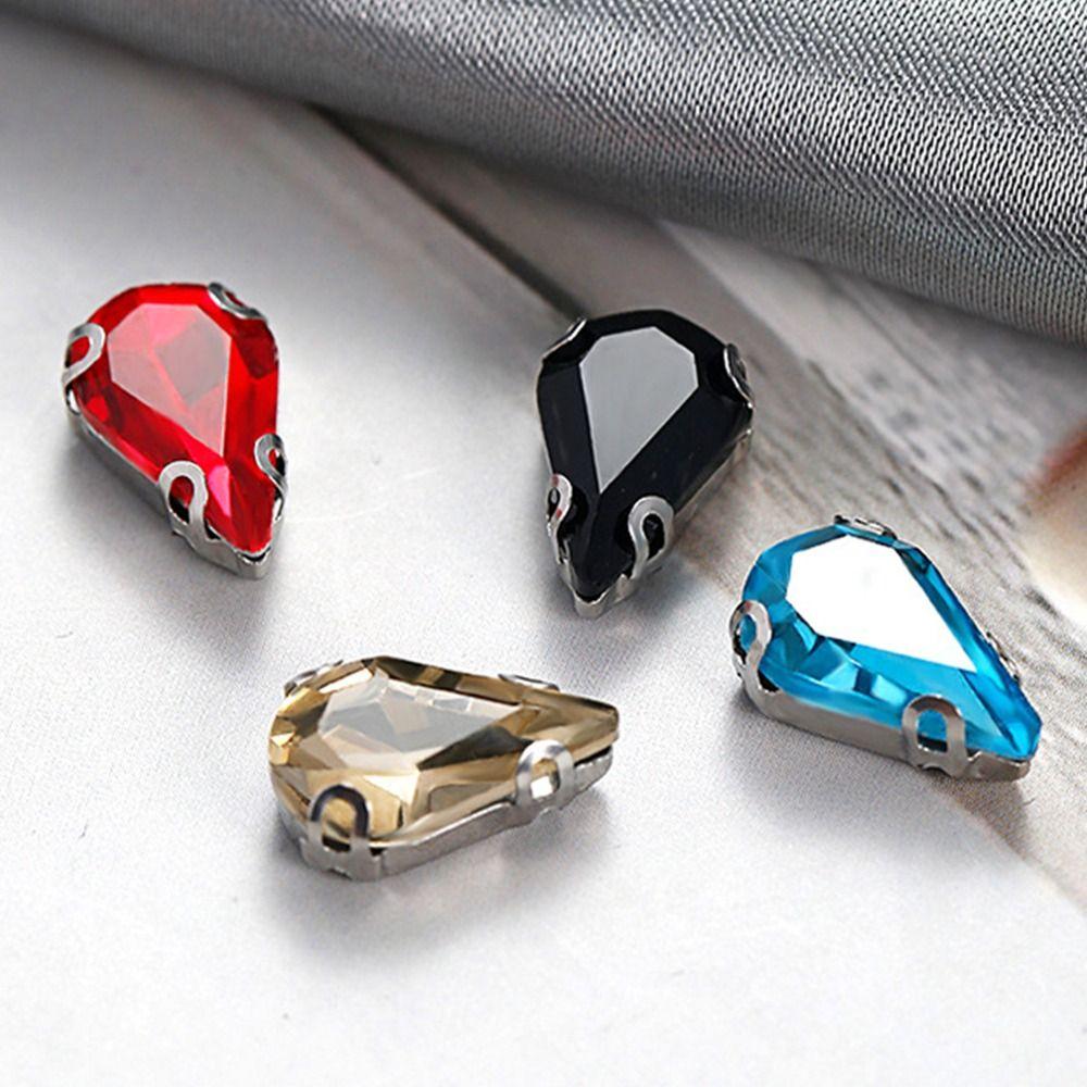 50 ks/balení Našívací skleněné křišťálové kameny Diamantové korálky Ozdoba DIY Oděv Oblečení Boty