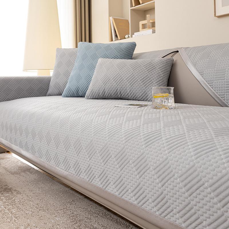 Ledový hedvábný polštář na pohovku, letní lehký luxus, moderní luxusní potah na pohovku, protiskluzová chladivá podložka, podsedák, potah na opěradlo, ručník