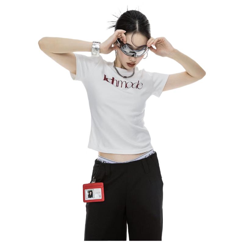 ICH MODE Women s Slim Fit Short Sleeve T-Shirt L