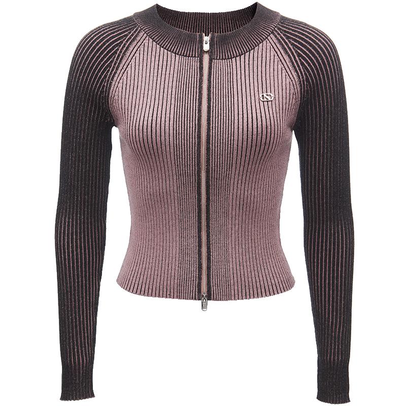 

ONLY Women s Ribbed Full-Zip Knit Cardigan S