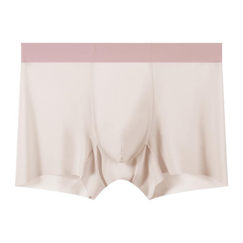 Ultra-Thin Ice Silk Antibacterial Men's Seamless Boxer Briefs - Comfortable, Breathable & Quick-Drying for Sports