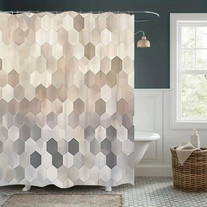 

Honeycomb Geometric Shower Curtain Polyester For Bathroom Decor W60H190(CM)-1 Pcs