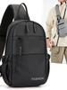 Men's Multi-Layer Large Capacity Crossbody Chest Bag for Outdoor Sports and Business Commute