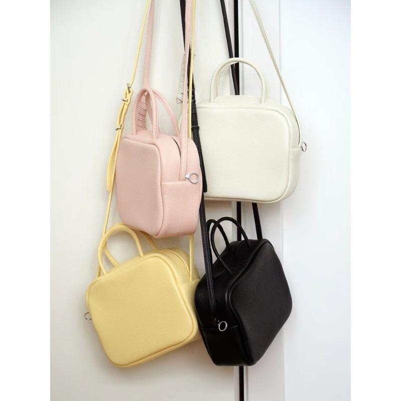 

Gaoding Full Leather Top Layer Cowhide Small Square Bag Mini Handbag Women s Bag High-end Feeling Simple Single Shoulder Crossbody Bag 17x14x6cm рожевий
