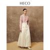 Heco New Chinese Style Jacquard Oblique Placket Tie-Up Blouse