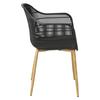PLASTIC CHAIR black Becker OPENWORK metal base