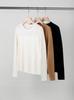 Fashionable Women's Slimming Knit Wool Sweater - Comfortable, Skin-Friendly, Solid Color, Round Neck, Base Layer.