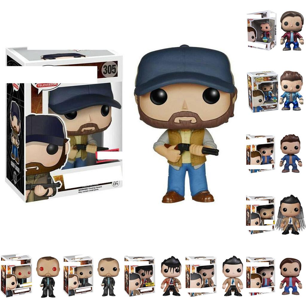 Übernatürliches PVC Sammelfiguren Set mit Tier Sam Dean Bobby für Fans und Sammler