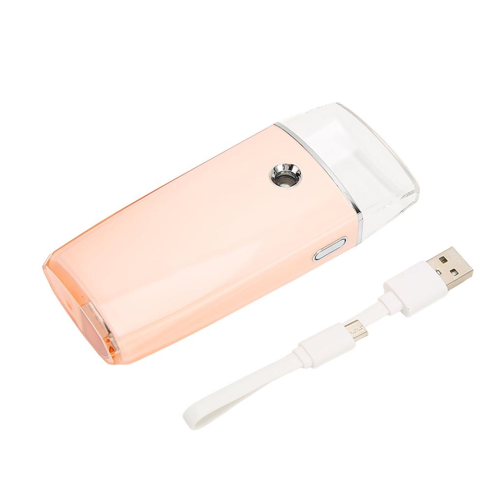 Facial Mist Sprayer Nano Moisturizing Handheld Mini 18ml Water Tank USB Beauty Mister Pink for