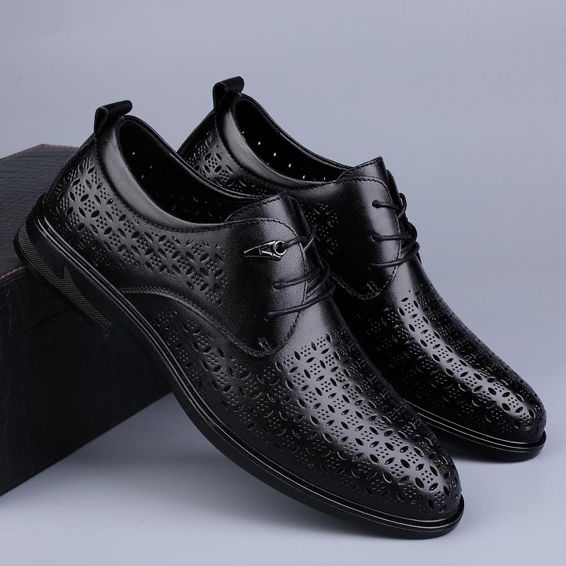 Fashion Genuine Leather Casual Shoes for Men Luxury Outdoor Oxford Shoes High Quality Lace Up Derby Shoes Formal Dress Footwear Sneakers