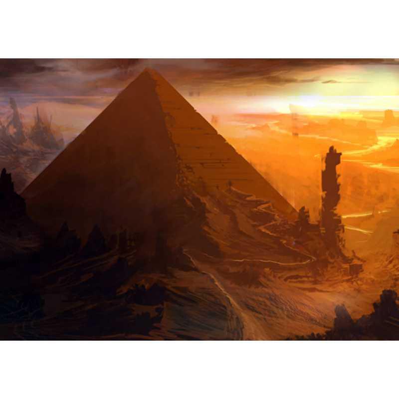 Framed Pyramid Egypt Poster - Decorative Kraft Paper Wall Art with Free Shipping
