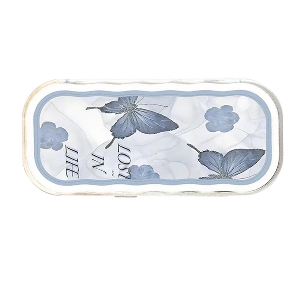 

Plastic Bowknot Glasses Case Butterfly Flower Transparent Sunglasses Storage Box Visible Portable Glasses Protective Case