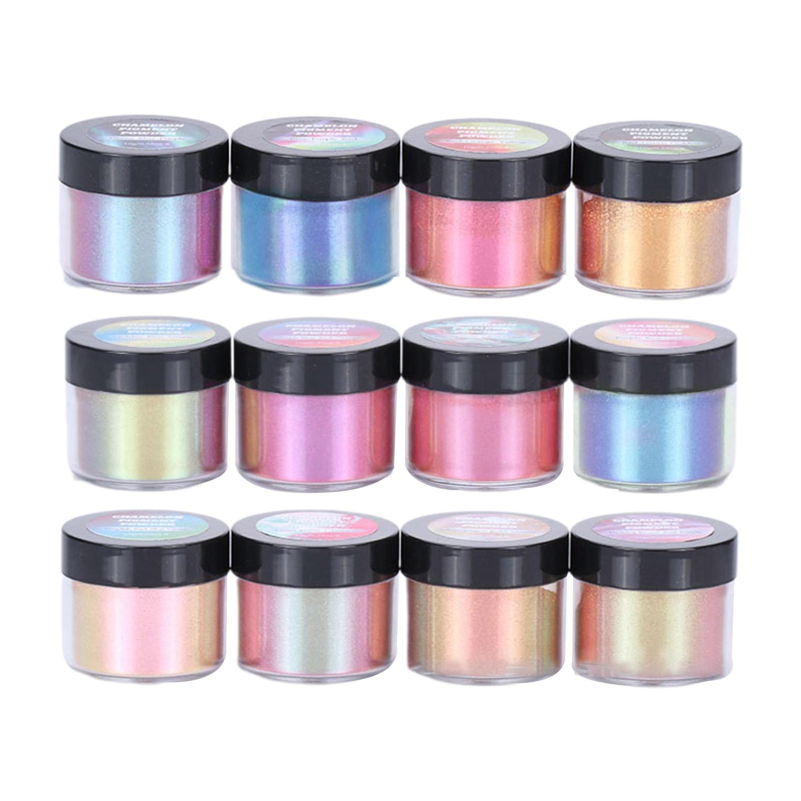 

12 Color Chameleon Mica Powder Pigment for Paint,Dye,Soap Making,Nail Polish,Epoxy Resin,Candle Making,Bath Bombs,Slime 1