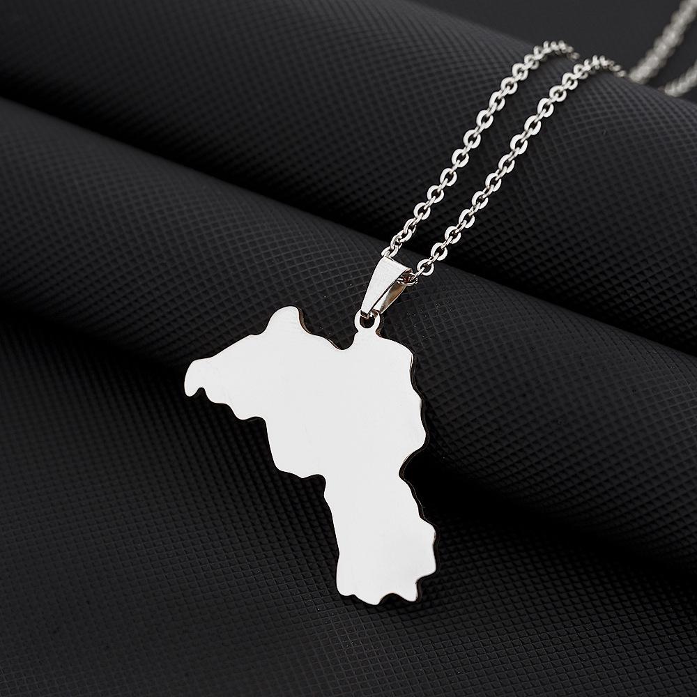 Kurdistan Pendant Necklace: Vintage Drip Oil Design, Stainless Steel for Men and Women