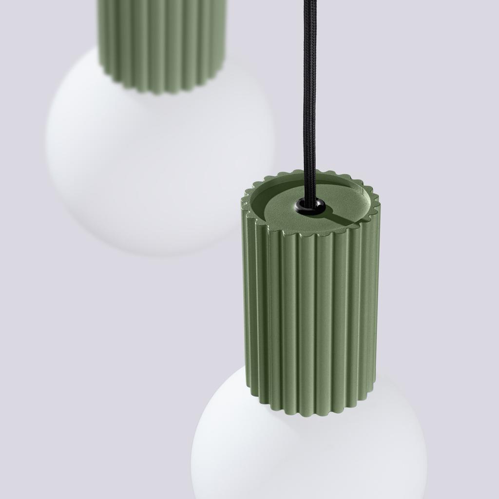 Lampa Wisząca Halo 3 G9 Zielony Oliwkowy Alu Sollux Sl.1725