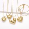 Stainless Steel Jewelry Heart Pendant Necklace for Women Trendy  Choker Collar Neck Accessories Fashion Maxi Jewelry