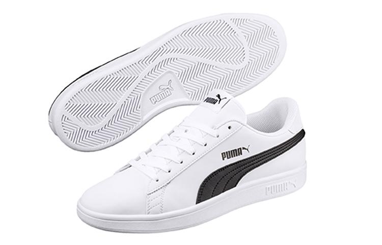 Men's Sneakers PUMA Smash V2 Buck Casual Board Shoes Black/White