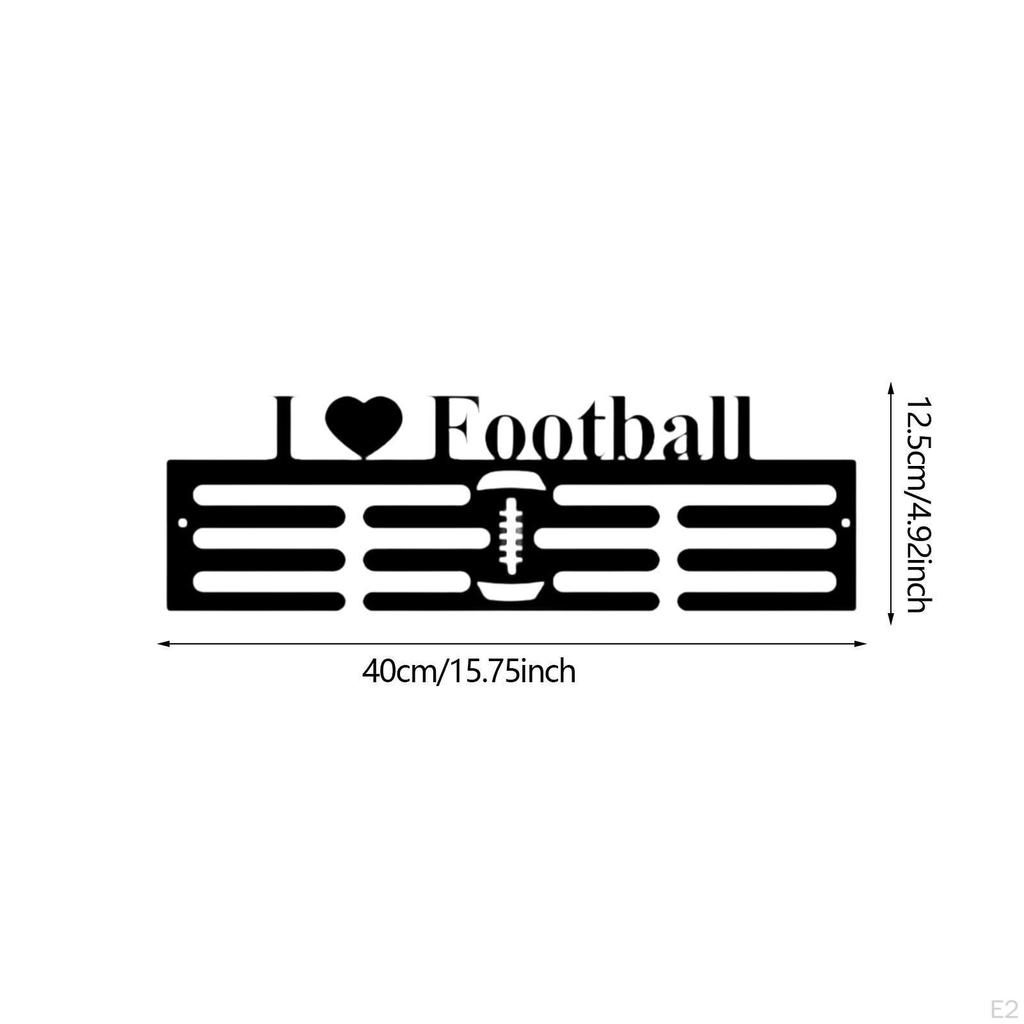 Medal Hanger Display Awards Rack Decoration, Wall Mount with Hooks Holder for Softball