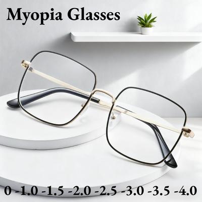 Anti-blue Light Myopia Glasses For All Genders Finished Product Versatile Fashionable Stt-style Photography Eye Glasses 0 To -4 . 0