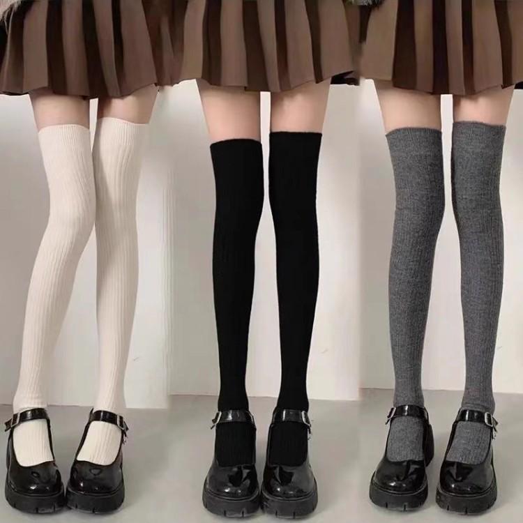 Calze Calde Snellenti da Donna a Coscia e a Mezza Gamba - Bianco Autunnale, Grigio e Nero