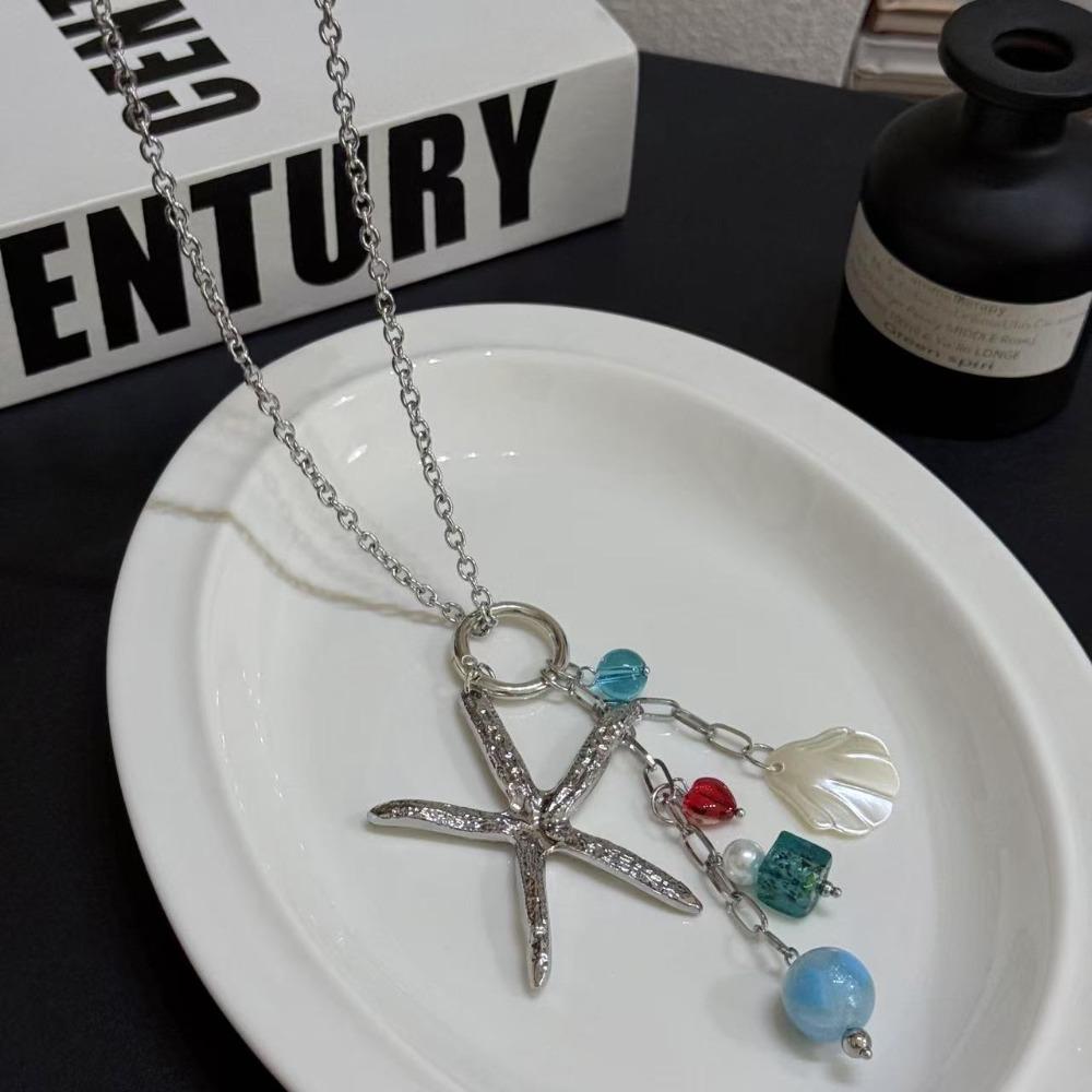 Zinc Zinc Alloy Y2K Shell Starfish Necklace Ornaments Starfish Beach Bracelet  Vacation
