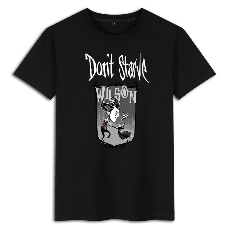 Famine Don't Starve Game Printed Summer Boys Cotton Loose Round Neck Short Sleeve T-Shirts Men’s
