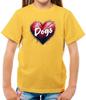 Love Heart Dogs - Kids T-Shirt - Dog Labrador Collie Cockapoo Spaniel Pet