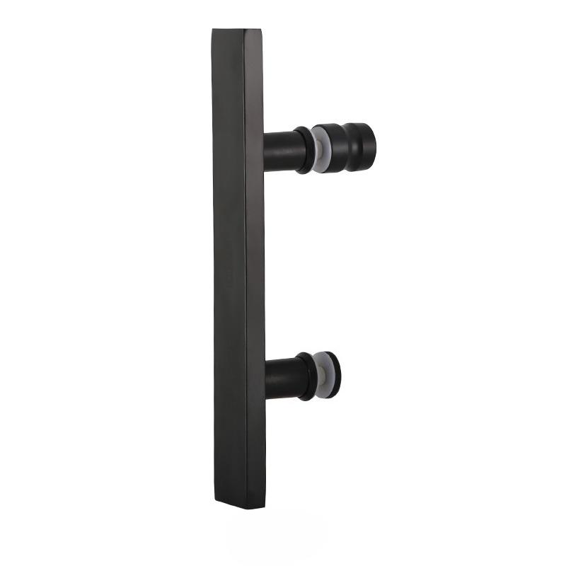304 stainless steel glass door handle square tube black shower room handle bathroom small handle