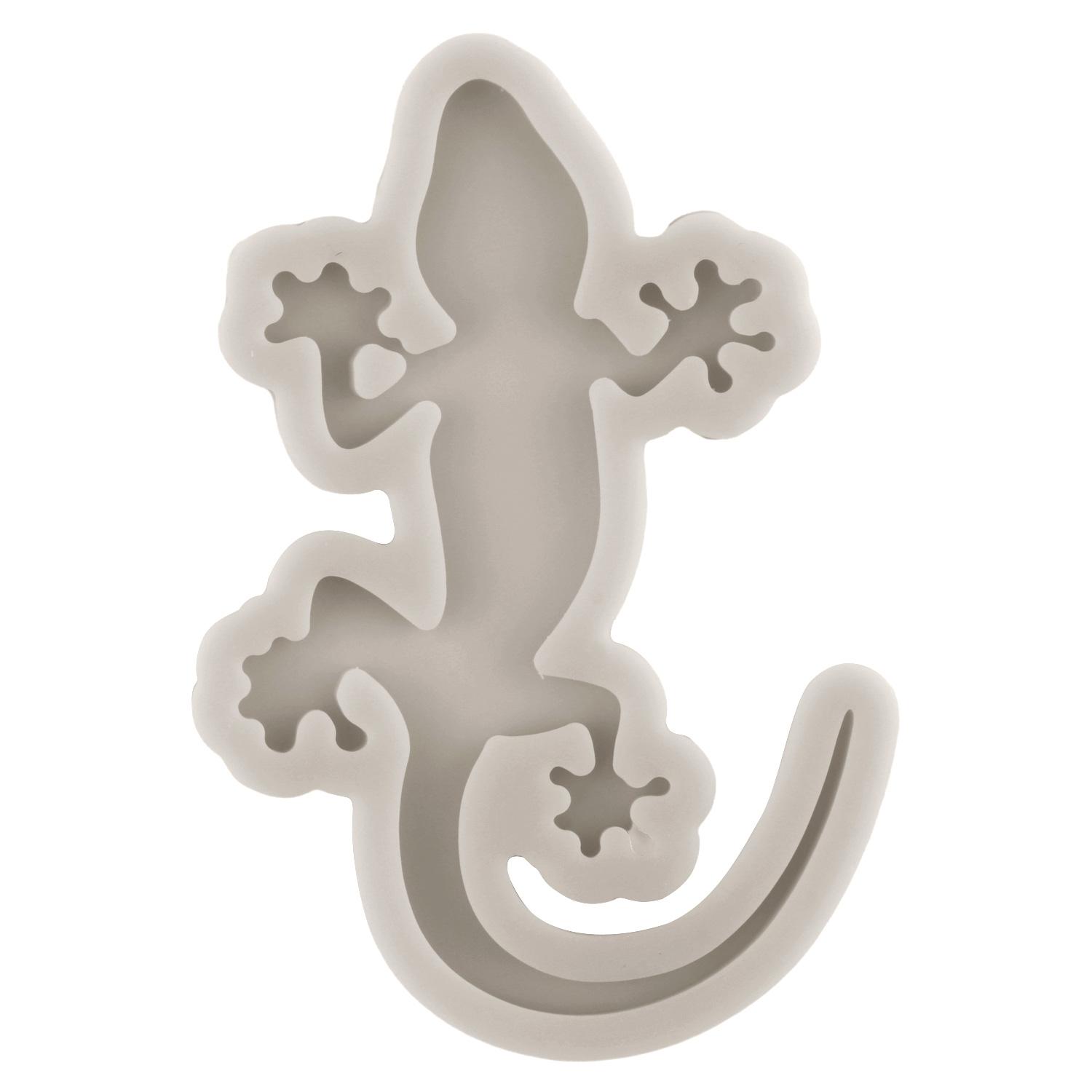 

3D ящерица геккон силиконовые формы для украшения торта Топпер для кексов полимерная глина формы для жевательной пасты формы для конфет и шоколада бежевый