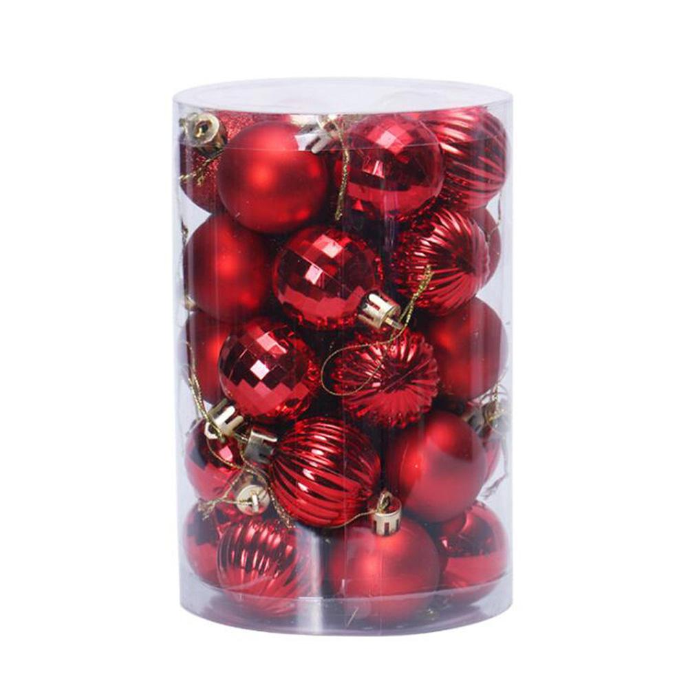 

Christmas Ball Ornaments, 34pcs Shatterproof Christmas Tree Balls for Holiday Party Xmas Tree Ornaments with Hooks, 1.57”/40mm 4cm червоний