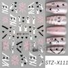New nail art stickers Halloween pink love spider web mummy bandage love ghost nail stickers