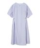 BETWEEN A AND B Waist Ribbon Stripe Long Dress [Blue]