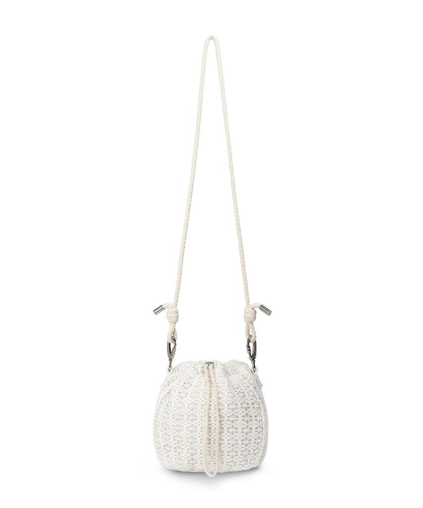Leathery Lace Mini Bucket Bag [Oatmeal]
