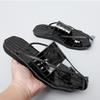Summer Men Sandals Gladiators Crocodile Pattern Genuine Leather Casual Shoes Beach Sandals Outdoor Slippers Shoes for Men
