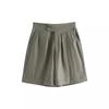 High Waist Cotton Wide-Leg Summer Shorts for Women - Plus Size, Korean Style, Non-Elastic, Loose Fit