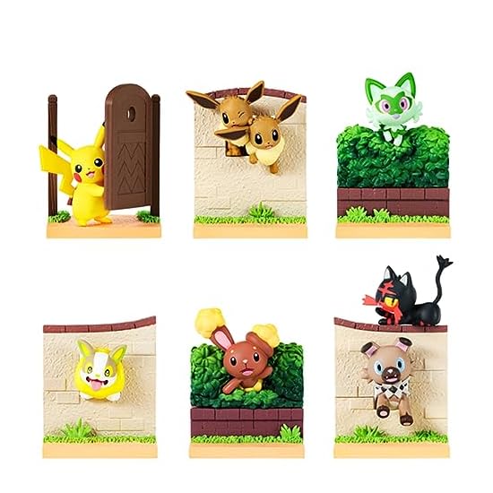 Re-Ment Pokémon Pyokotto Okaeri! Collection BOX Product, All 6 Types, 6 Pieces Included, Approx. H70