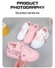 Girls' Soft Sole Waterproof Leather Sneakers - New for Spring/Autumn 2025, Non-Slip Running Shoes