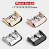 Stainless Steel Watch Buckle for Leather Rubber Strap Pin Buckle Gold Silver Rose Gold Buckle 12 14 16 18 20 22 24mm Strap Clasp
