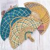 Handwoven Seagrass Wall Fan Decorative Hanging Home Boho Style Natural Fiber Craft