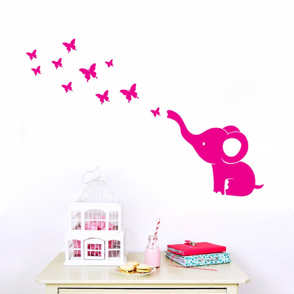 Buy [SL] DIY Elephant Wall Stickers Decals Children's Room Home