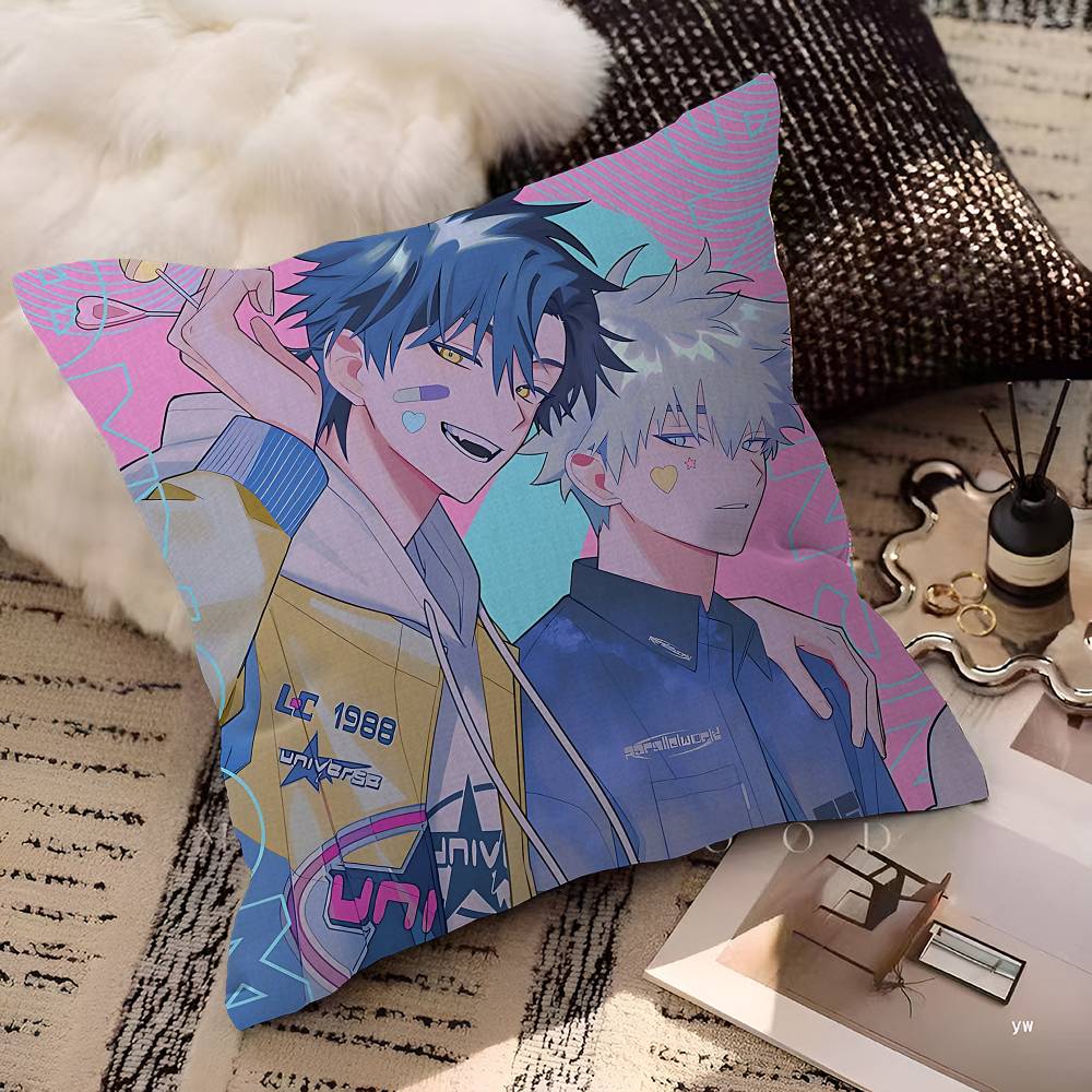 Link Click Anime Cushion Cover Polyester Sofa Cushions Decorative Throw Pillows Home Decoration Pillowcover
